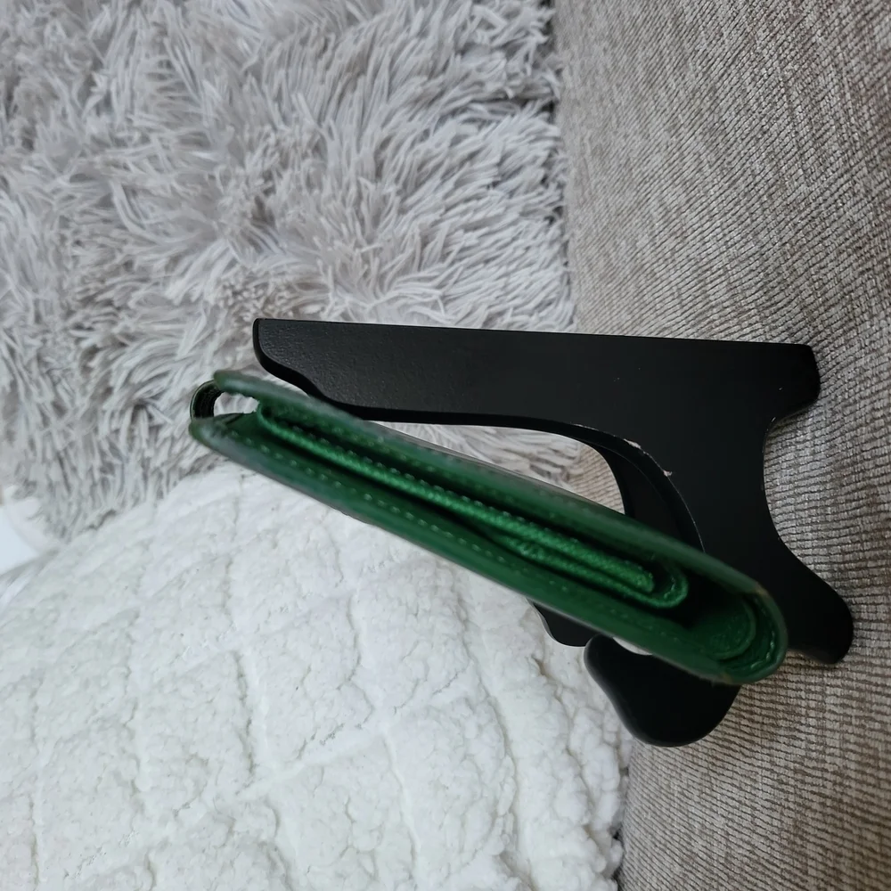 Louis Vuitton Epi Leather Porte Billes Compact Wallet Green Button Bifold Snap